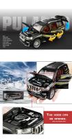Modelo De Coche De Escala 1:24 TOYOTA Land Cruiser Prado Deportivo SUV De Aleación Con Retroceso Pull Back Luz Y Sonido Regalos Para Niños Colección A174 - details 9