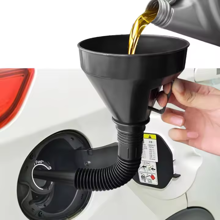 Funel De Refillado Para Motor Con Filtro Para Coche Motocicleta Camión Estrador Tubo Extensión Herramienta De Rociado De Gasolina Y Aceite - 1