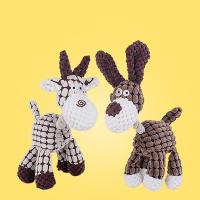 Juguete De Peluche Para Mascotas Forma De Animal Resistentes Al Mordisco Y Sonidos Juguete De Corduroy Para Perros Suministros Para Mascotas - details 2