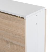HOMCOM Mesa Plegable de Comedor, Mesa de Cocina Plegable, con Alas Abatibles, para Salón, Espacio Pequeño, 103x76x73,5 cm, Blanco y Roble - details 3