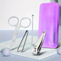 Set De Cuidado De Uñas Y Pies De 4 Piezas Con Tijeras Y Cortauñas De Acero Inoxidable Kit De Reparación Para Manos Y Pies - details 3