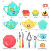 Juego De Té Educativo Temprano Para Niños Con Donuts De Playa Y Tazas Juguetes De Cocina Seguros Para Niños Con Sauceras Y Tazas Llanas Para Juego De Pretensión - details 2