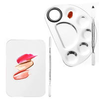 Paleta De Maquillaje Y Arte De Uñas De Acero Inoxidable Con Palillo Y Espátula Herramientas De Belleza Para Fundamentos Y Sombras De Ojos - details 8