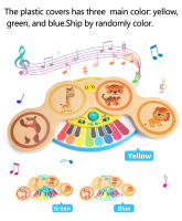 Teclado De Madera Con Batería Y Luz Juguete Educativo Para Bebés De 12 Meses Instrumento Musical Con Animales De Peluca Regalos Para Niños - details 0