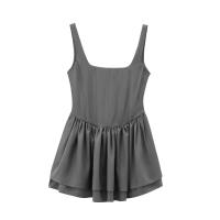 Vestido Mini De Noche Sin Mangas Para Mujer Estilo Chic De Club Fiesta Con Cuello Cuadrado Y Espalda Descubierta Polyester - details 5