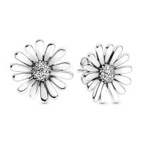 Pendientes De Estilo Clásico Para Mujer Platinados En Plata 925 Con Flor Azul Y Piedra Preciosa Azul Accesorios De Joyería Finos DIY - details 5