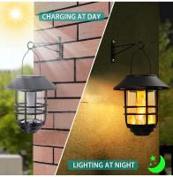 Lámpara Solar Colgante Impermeable Para Exterior Con Lluvia De Lamas LED De Vidrio Grueso Y Acero Inoxidable Para Pared Valla Patio - details 1