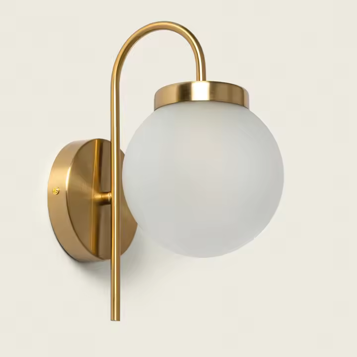 Ledkia Lámpara de Pared Exterior Metal y Cristal Rafha - 1