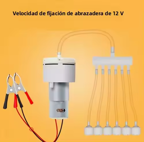Bomba De Aire Para Acuario DC 12V Mini Con Motor PWM Ajustable Bomba De Oxígeno Para Tanque De Pesca Y Cría De Peces Material Plástico Potencia 18W - 1