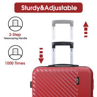 S7 STAR Juego 3pcs Maleta de Viaje, Euqipaje de Mano Elegante con Mango Ajustable, Cabina Rígida Resistente 20in 24in 28in, Set 3piezas Maletas con 4 Ruedas Giratorias 360°, Equipaje Puro Color de Moda para Viajar Negocios - details 1