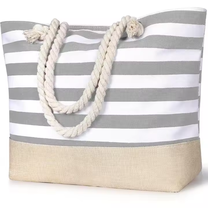 Bolsa de Playa extragrande, Bolsa de Playa familiar, Bolsa de Playa de gran capacidad, Bolsa de Playa impermeable a Rayas - 1