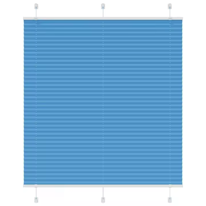 vidaXL Estor Plisado azul 120x100 cm Tela Ancho 119,4 cm Poliéster - 1