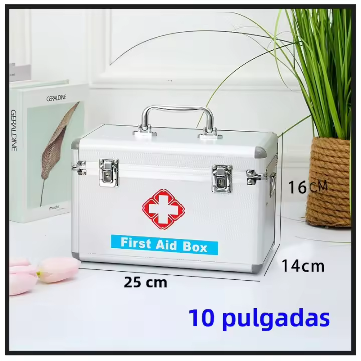 Organizador De Medicamentos Familiar Grande Caja De Primeros Auxilios Portátil Ecológico Para El Hogar Y Garage Material Plástico - 1