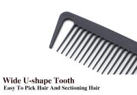 Cepillo De Pelo Profesional Para Peluquería Y Salón Negro Antiestático Corte De Cabello Carbono Barbería Cepillo De Dientes Para Cabello Negro - details 2