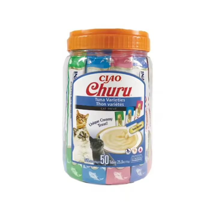 CHURU - Tarro de variedad de Atún para Gatos (50 Tubos) - 1