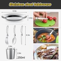 Juego De Cocina Para Camping LISM Para 2-3 Personas Sello Antigoteado Con Vaso De Té Aluminio Plegable Para Picnic Al Aire Libre - details 5