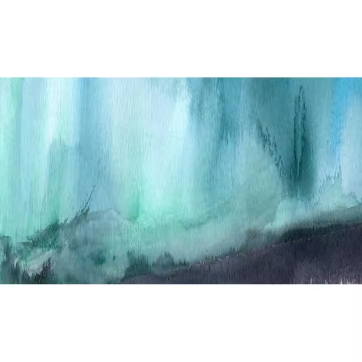 Cuadro decorativo abstracto horizontal grande "VERDE ABISMO"  130x75 140x80 150x90 Lienzo Alta Calidad Baños salones dormitorio Hall color agua turquesa azul verde Arte contemporáneo natural naturaleza Ref ANA DURAN A 520 - 1