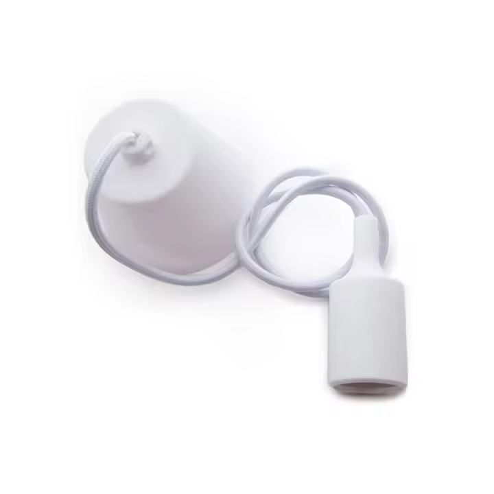 GreenIce  Portalámparas E27 Cable - Rosetón Blanco - 1