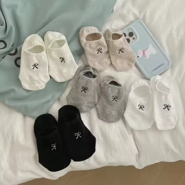 5 Pares De Calcetines De Tobillo Para Mujer Colorblock Ultra Suaves Ligeros Y Transpirables Diseños Moda Para Comodidad Diaria - 1