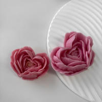 Molde De Silicona En Forma De Corazón De Rosa Romántica Para Velas Resina Y Chocolate Mold De Flor De Amor Para Decoración De Pasteles De Boda Día Del Amor - details 8