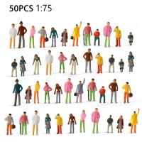50Pcs Figuras De Miniatura 1:75 Escala 19-25mm Pintadas Personas Multicolor Poses Variadas Para Escenarios De Modelado - details 4