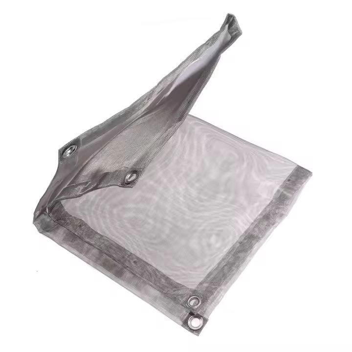 Rack De Fogata Plegable En Acero Inoxidable Para Camping Y Jardín Herramientas De BBQ Con Red De Protección Contra Viento - 1