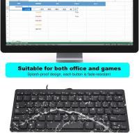 BIT Teclado español con Cable Ultrafino, Blanco o Negro con Conexión USB de 78 Teclas, Plug and Play, Robusto y silencioso Teclado portátil para Juegos de Oficina - details 5