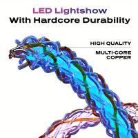 Cable De Carga Rápida 66W USB C-C Con Luz LED RGB Gradiente Para Samsung Galaxy S21 S20 S10 S9 S8 A60 A50 Cable De Datos Y Carga - details 3