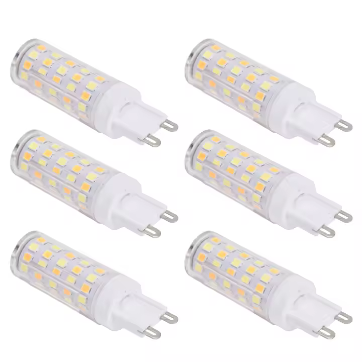 6 UNIDS 66LED G9 Bombilla 9W 85-265V Bombilla para lámpara de techo de 3 Colores Claros para el hogar - 1