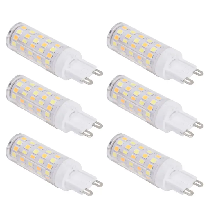 6 UNIDS 66LED G9 Bombilla 9W 85-265V Bombilla para lámpara de techo de 3 Colores Claros para el hogar - 1