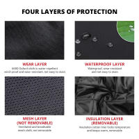 Pantalones De Motocicleta Con Llenado Térmico Resistente a Caídas Para Viajes En Frío Con Protección De Rodilla Removible Unisex - details 4