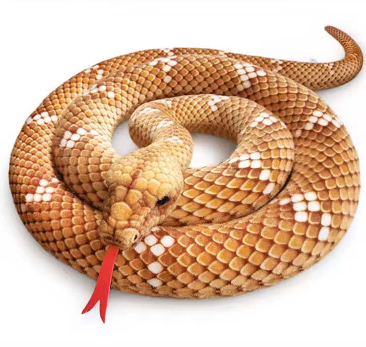 Juguete De Peluche Cobrera Simulación Muñeco De Serpiente Enrollada Decoración Para Fiestas De Niños Y Halloween Material De Peluche Corto Relleno De Poliéster - 1