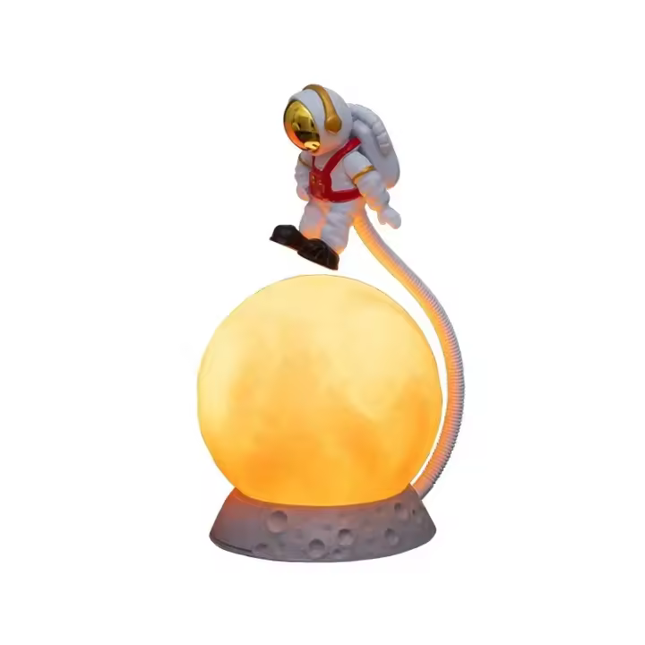 Lámpara Nocturna LED Para Niños Astronauta Carga USB Y Pilas Protección Para Los Ojos Luz De Escritorio Para Dormitorio - 1