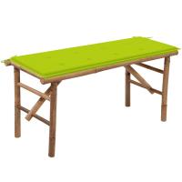 vidaXL Banco de jardín plegable con cojín bambú 118 cm en color Rojo vino tinto/Negro/Antracita y más | acolchados duraderos para sofás de jardín terraza exterior - details 5