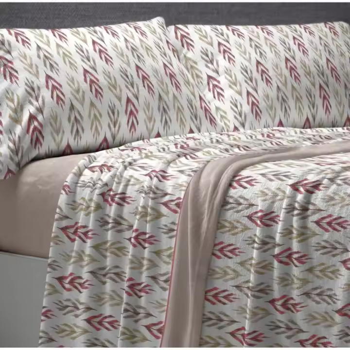 Burrito Blanco Sabana Coralina de Dorvel Diseño 770 para cama de 105 cm - 1