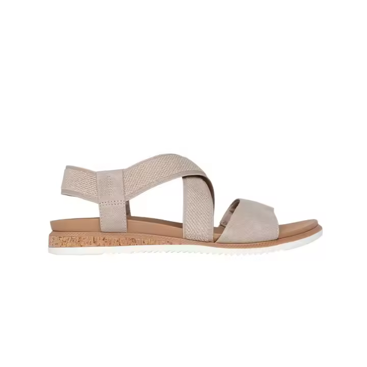 Sandalias Planas Skechers 114705 Mujer Taupe - 1