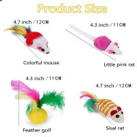 Juego De Juguetes Para Gatos COOYOMOO Pack Variado Con Palito Divertido Ratón Con Campana Y Pelota De Tela Sisal Tunnel Plegable Para Diversion Y Ejercicio De Los Gatos - details 2