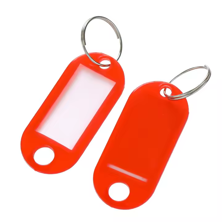 50pcs Etiquetas De Plástico Coloridas Para Hotel Tarjetas De Clasificación Por Número Llaveros Con Anillo De Separación Etiquetas De Identificación Para Maletas Y Bolsos - 1