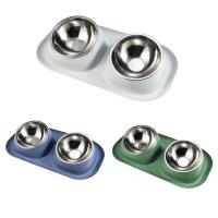 Cuenco De Acero Inoxidable Para Gatos Y Perros Doble Con Base Antideslizante Alimentador De Agua Para Mascotas Protector De Cuello Para Gatos Y Perros - details 12