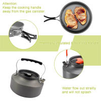 de Utensilios Cocina de Camping para Acampar al Aire Libre Juego de Utensilios de Cocina con Cuencos de Olla, Tetera, Sartén y Espátula para Mochileros Senderismo Picnic - details 4
