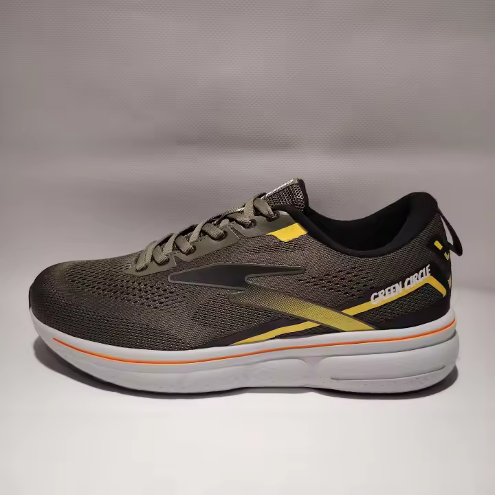 Zapatillas Running Hombre Green+Circle Aross. Verde. Suela antideslizate. Plantilla Memory Foam. - 1