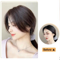 Punta De Cabello Sintético 3D Con Flequillo Bangs Clip-In De Ocho Franges Natural Invisible Trenzado Parte Media Tope Para El Cabello - details 3