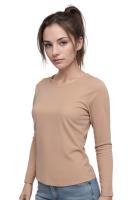WAI 2 MARKET - Camiseta Interior Térmica para Mujer, Manga Larga, Cuello Redondo, Ropa Interior de Invierno, 96% Poliéster 4% Elastano, Cálida y Suave, Colores Básicos (Blanco, Negro, Rojo, Beige), Confort y Estilo para Climas Fríos - details 0