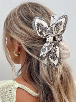 Pinza Para El Pelo Estilo Bohemio Grande Con Lazo Y Patrón De Cashew Accesorio De Moda Para Mujeres Clip De Tiburón De Viaje Decorativo - details 1