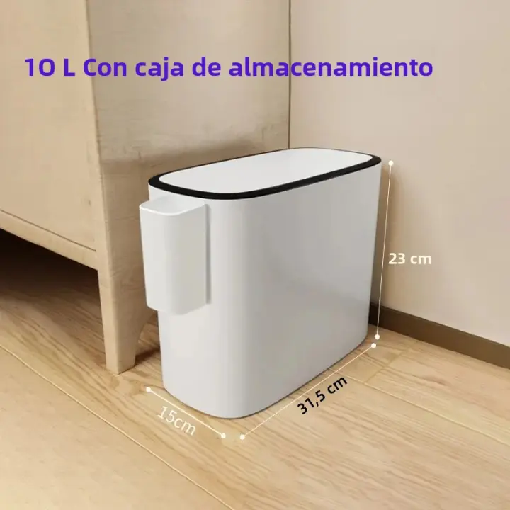 Bandeja De Basura Grande De 10/12L Para Cocina Y Baño Recipiente De Residuos De Capacidad Grande Impermeable Accesorios De Cocina - 1