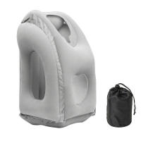 Almohada Inflable De Viaje Con Nuevo Patrón Soporte De Cuello Y Barba Para Avión Coche Autobús Tren Descanso En La Oficina - details 15