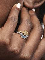 Pandora - Anillo Sol Celestial Brillante - Baño de Oro de 14K - details 0