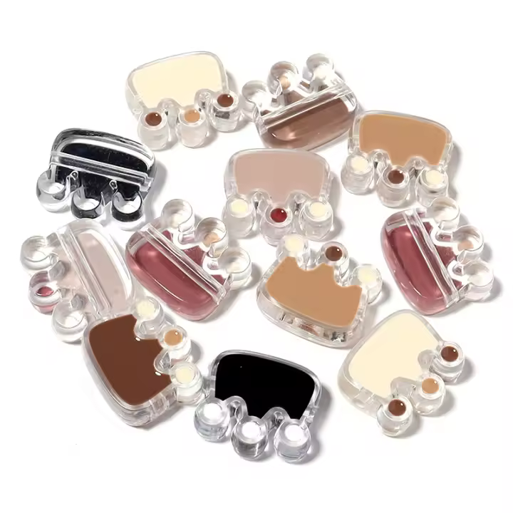 10pcs Perlas De Acrílico Serie Marrón Variadas Formas Espaciadoras Para Fabricación De Joyas Cadena De Teléfono Pulsera Collar Accesorios - 1