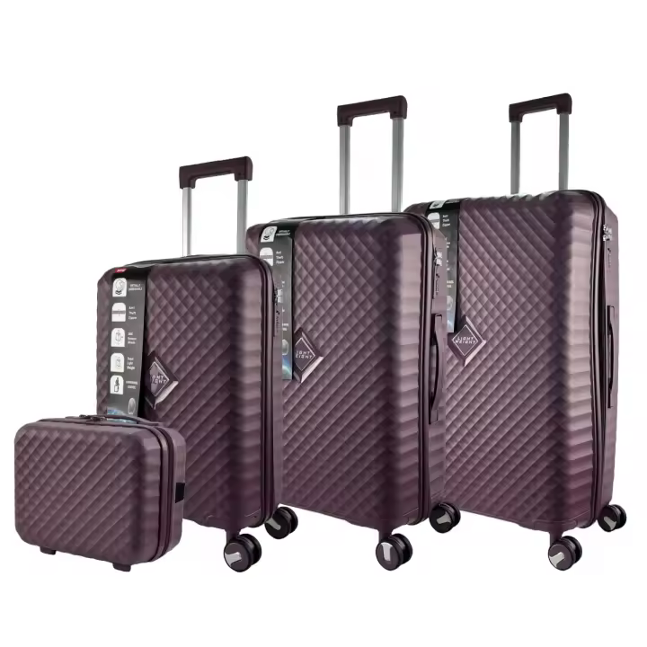 Conjunto de 4 Maletas de Viaje SEVILLAS mod. Triana: Carcasa de PP, Cerradura TSA, 8 Ruedas Giratorias 360°, Asa Telescópica - 1