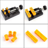 Herramienta De Reparación De Relojería 57mm Alicate Plano Para Madera Aleación De Aluminio Mini Torno vice Para Walnut Amber DIY - details 6
